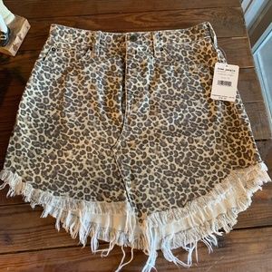 Free People Animal Print Shorts